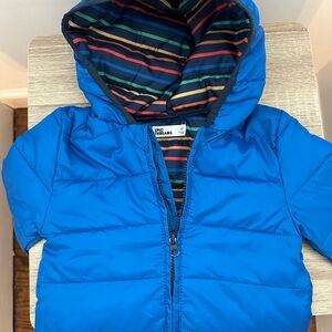 LIKE NEW Little Boys Epic Threads Hooded Blue Light Weight Puffer Jacket 4T